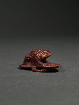 JAPON - Début du XXème siècle. NETSUKE figurant un crapaud s…