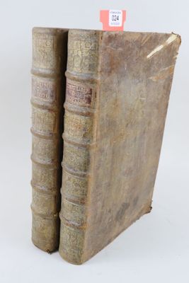 deux vieux livres sont empilés l'un sur l'autre sur une surface blanche