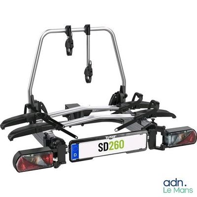 a picture of a car with a bike rack attached to it