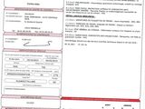 a close up of a sheet of paper with a red line on it