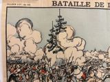 a newspaper with a picture of a battle on it