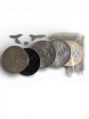 5 Pièces de 100 Fr , argent - Photo 1