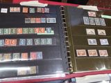 beaucoup de timbres dans un classeur posé sur une table
