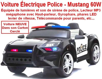 Voiture Électrique Mustang Police ( FULL OPTION ) - ( NEUVE …