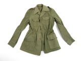 an image of a green jacket with buttons on the front