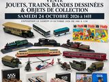 de nombreux types de trains miniatures et de véhicules exposés