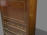 an image of a wooden chest of drawers with marble top