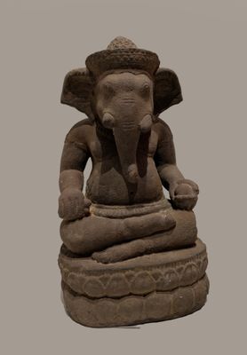Ganesh, protecteur du foyer et symbole de la chance, en pier…