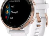 a close up of a smart watch on a white surface
