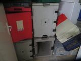 many different types of boxes stacked on top of each other