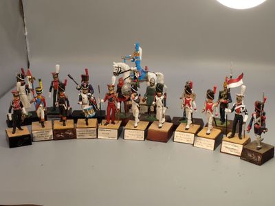 Figurines Alymer, Almirall, MDM - plomb 54 mm, 18 figurines …