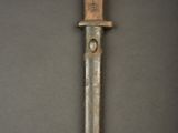 a close up of a knife on a table