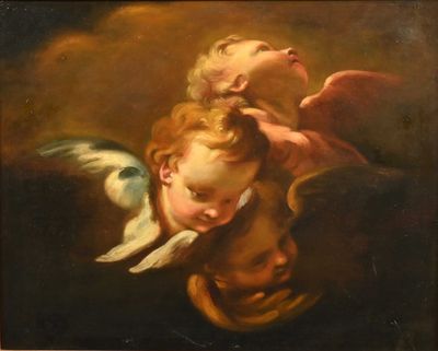 an image of a painting of a child with a bird on his shoulder