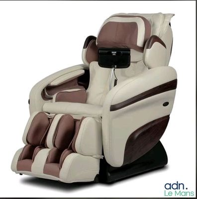 a close up of a massage chair on a white background