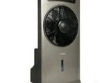 an image of a silver air conditioner sitting on top of a white background
