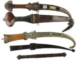 several different types of knifes are displayed on a white surface