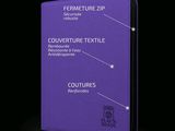 purple leather cover for a zipped notebook with a picture of the contents