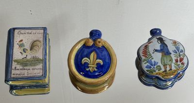 three different types of decorative items displayed on a table