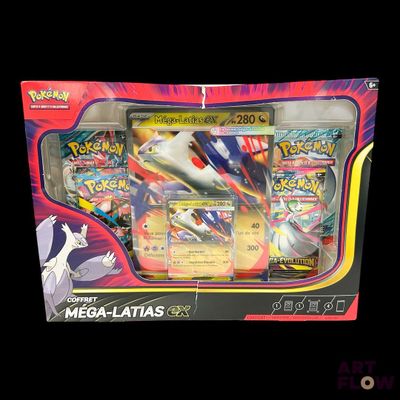 a box of pokemon mega - latias on the table