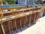 a construction site with a lot of scaffolding and a lot of scaffolding