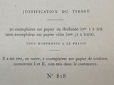 an old book with a black and white image on it