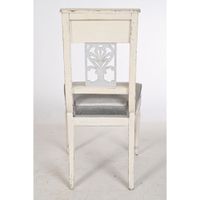 SUITE DE 8 CHAISES DE SALLE A MANGER DIRECTOIRE en bois rech… (photo 5)
