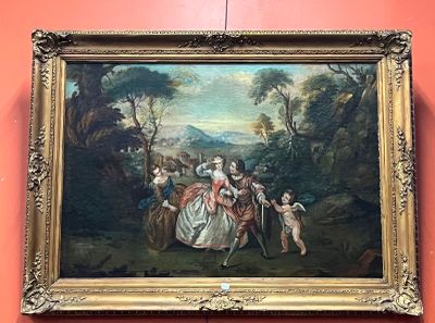 un tableau accroché au mur d'un musée