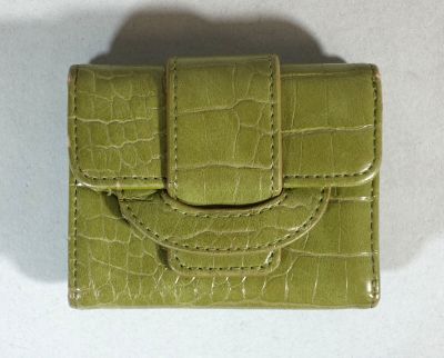 LAKOLE Portefeuille en cuir vert
