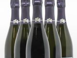 six bouteilles de vin sont alignées sur une surface blanche
