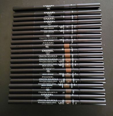 chanel brow pencils in all different shades
