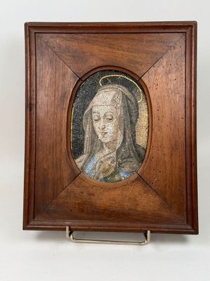 an image of a framed picture of a woman with a crown on her head