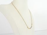 a white mannequin torso with a gold necklace on it