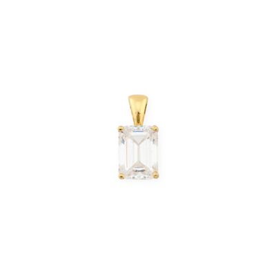 Pendentif en émeraude en or jaune 14 carats