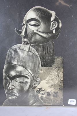 KESSELS (Willy) Photo collage titré "L'Afrique nous Parle" c…