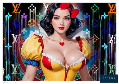 a woman dressed as snow white holding a knife