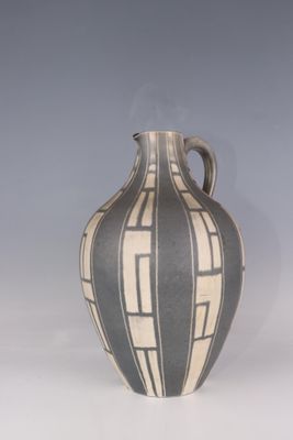 VILLEROY ET BOCH Grand pichet vintage en grès émaillé à déco…