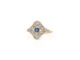 bague art déco en diamant et saphir