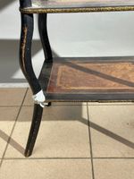 Petite table à couture rectangulaire en bois noirci et ronce… (photo 5)
