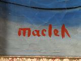 a picture of a painting with the word made in red on it