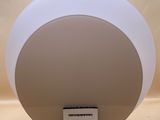a white light that is on top of a table