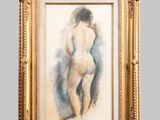 an image of a painting of a nude woman in a gold frame