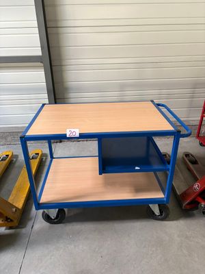 CHARIOT métal laqué bleu - Photo 1