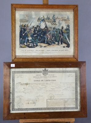 CONGE de LIBERATION de SOUPELAIN (?) sergent au 7e Régiment …