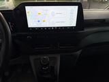 the dashboard of a car with a map on the screen