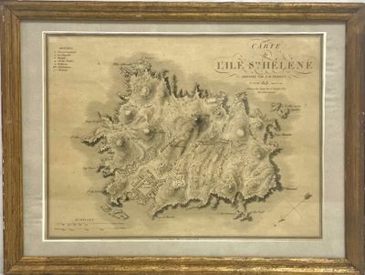 une vieille carte de l'île de Skye, en Écosse, dans un cadre doré