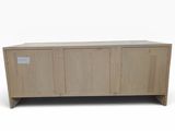 the sideboard is made of wood and has two doors on each side