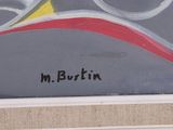 a picture of a painting of a man on a skateboard
