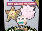 a close up of a box of pokemon trading cards