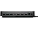 an image of a black computer with four ports connected to it