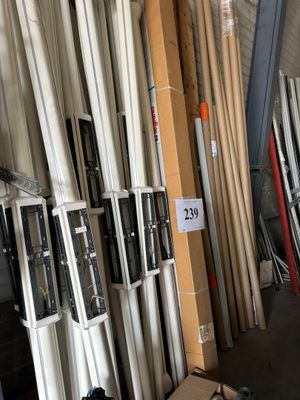 a lot of different types of windows in this warehouse